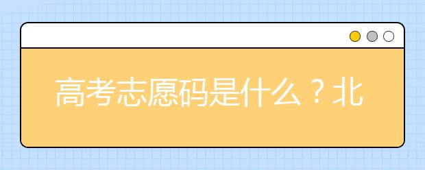 高考志愿码是什么？北京市大学代码为您整理如下！