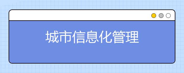 城市信息化管理