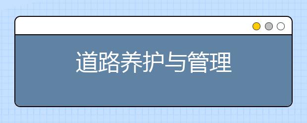 道路养护与管理