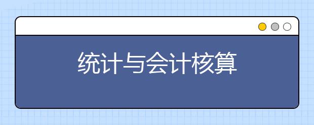 统计与会计核算